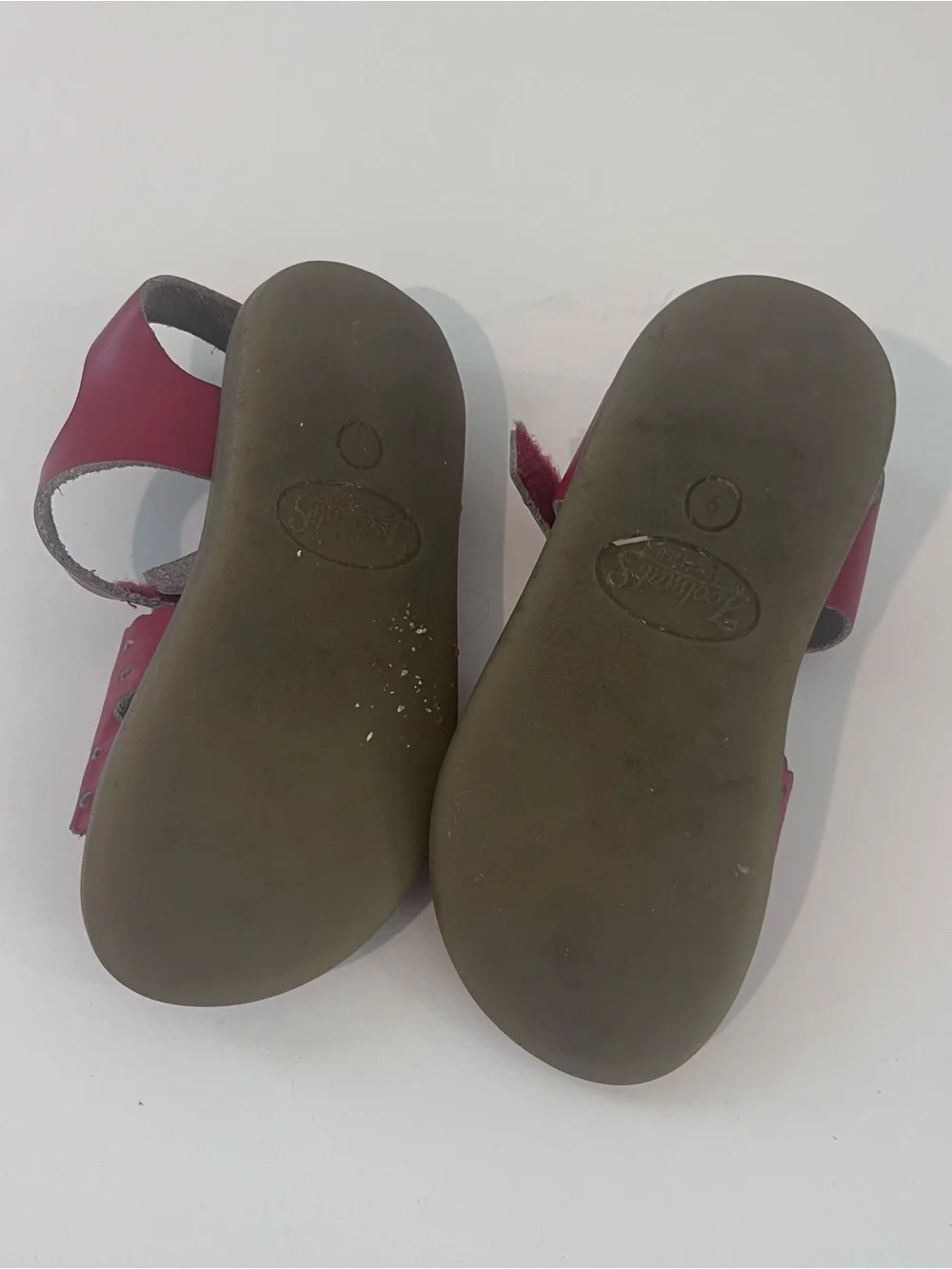 Footmates Ariel Red Sandals Size 9 Girls Leather